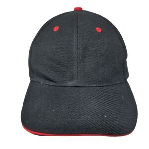 Tan's Club Strapback Hat Black One Size Adjustable 6 Panel Solid Blank